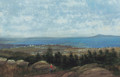 Dun Laoghaire harbour and Dublin Bay from Killiney Hill - Andrew Nicholl