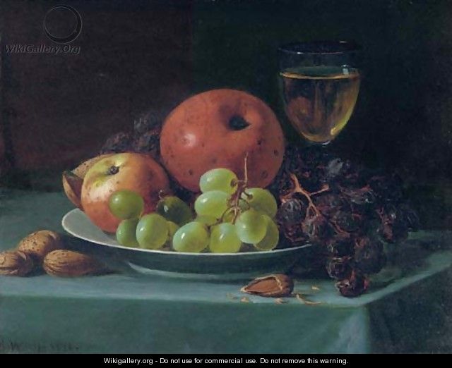 Still Life with Grapes, Walnuts and Apples - Andrew John Henry Way