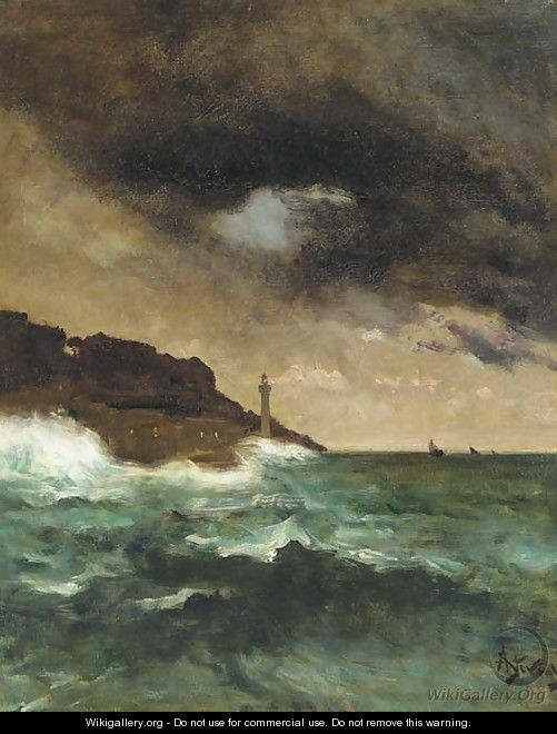 The lighthouse at dusk - Alfred Stevens