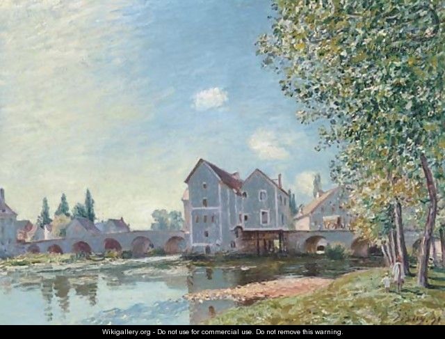 Le pont de Moret, effet du matin - Alfred Sisley