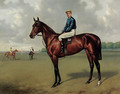 St. Amant with jockey up, on a racecourse - Alfred Wheeler