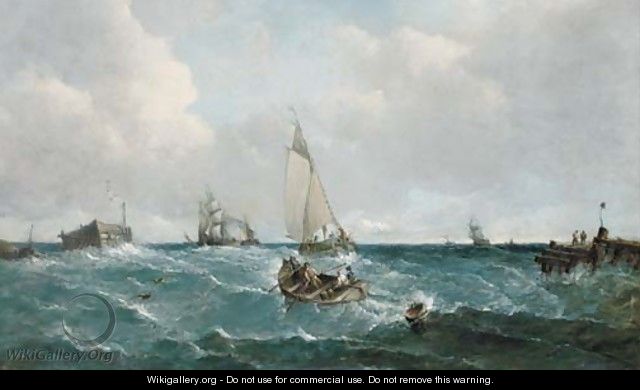 Running into harbour with the tide - Alfred Vickers