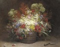 A bouquet of field flowers in a pail - Alice Vasselon