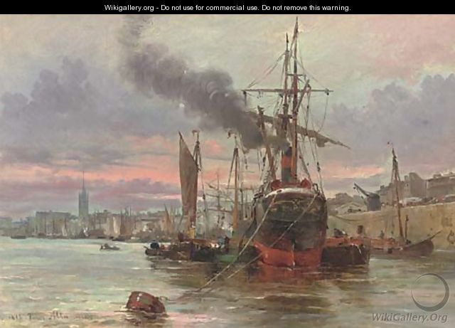 Vessels moored at the quay, a French port - Saverio Altamura