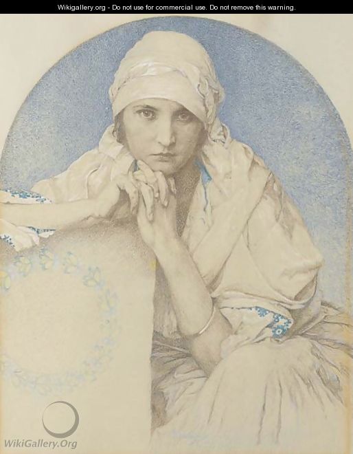 Portrait of Jaroslava (Jarca), Mucha