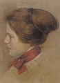 A head of a woman - a study - Alphonse Maria Mucha