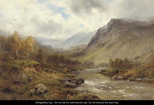A Perthshire salmon river - Alfred de Breanski