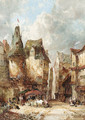 A market scene - Alfred Montague
