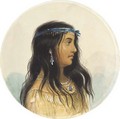 A Young Woman of the Flat Head Tribe - Alfred Jacob Miller