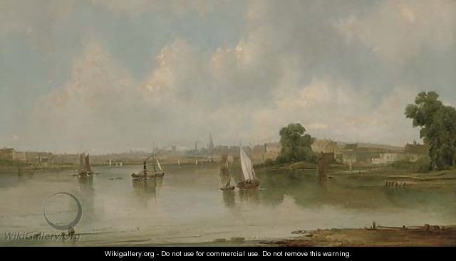 Traffic on the river, thought to be at Hull - Alfred Vickers