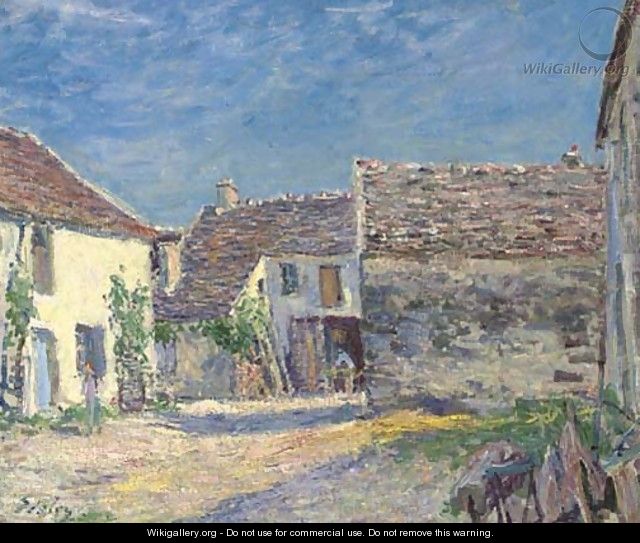 Cour de ferme pres de Moret - Soleil de juillet - Alfred Sisley