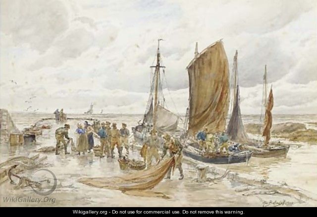 Unloading the catch, Largo, Fife - Alexander Ballingall