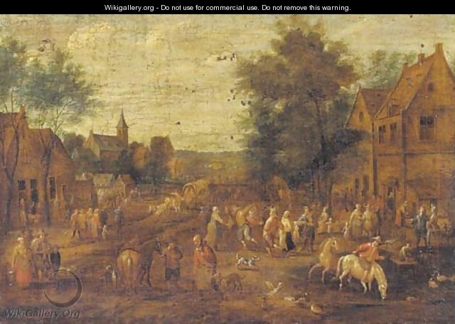 A village kermesse - Alexander van Bredael