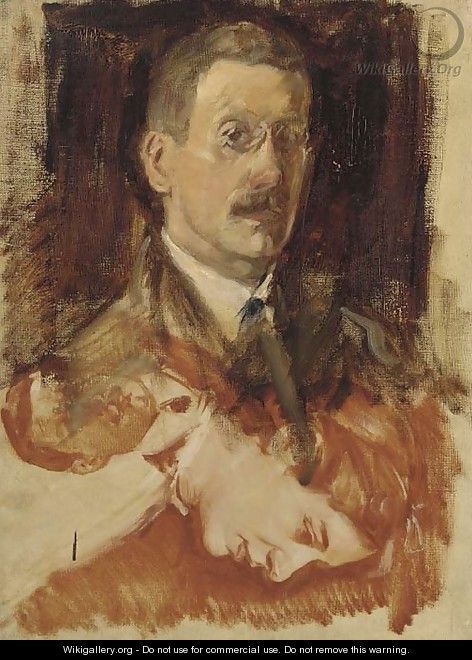 Self portrait in a tie - Alexander Ignatious Roche