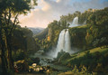 Landscape with waterfall - Alexandre-Hyacinthe Dunouy