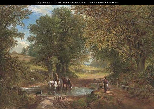 A chance meeting at the ford - Alfred Glendening