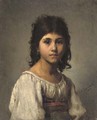 A young girl - Alexei Alexeivich Harlamoff