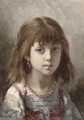 Portrait of the artist's daughter - Alexei Alexeivich Harlamoff