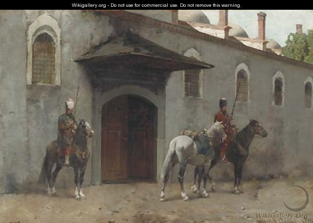 Guarding the palace entrance - Alberto Pasini