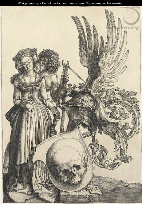 A Coat of Arms with a Skull - Albrecht Durer