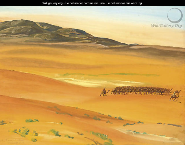 Le troupeau des chameaux, Sahara - Aleksandr Evgen