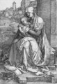The Virgin and Child Seated by a Wall 2 - Albrecht Durer