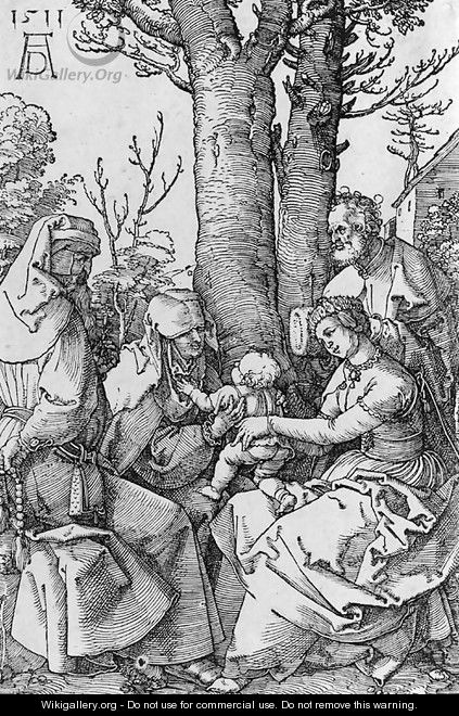 The Holy Family with Joachim and Saint Ann - Albrecht Durer