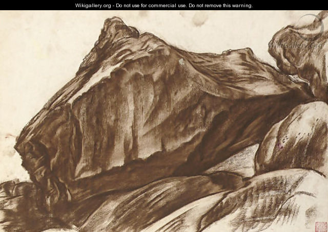 Study of a mountain landscape - Aleksandr Evgen