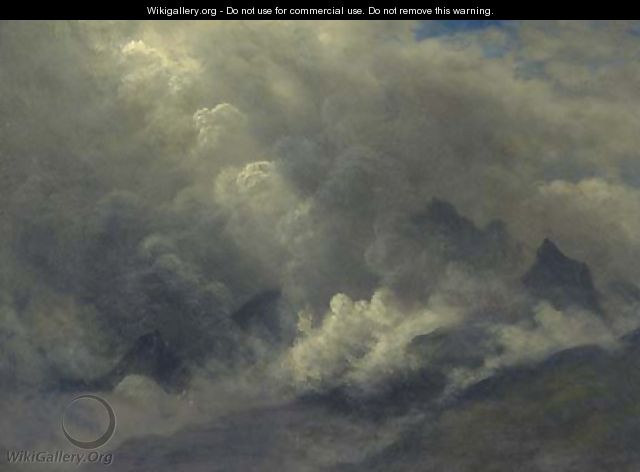 Study of Clouds and Mist - Albert Bierstadt