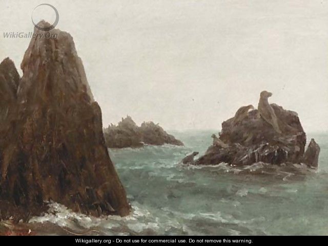 Seal Rocks, California - Albert Bierstadt