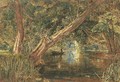 A wooded lake - Albert Goodwin