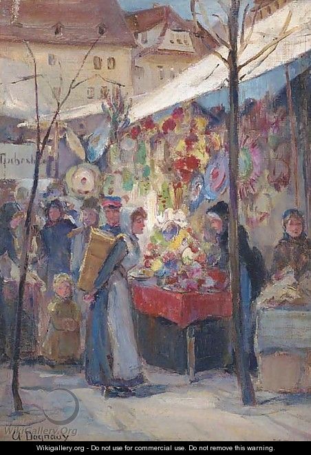 Market day - Albert Marie Adolphe Dagnaux