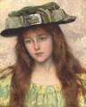 A Young Beauty in a Green Hat - Albert Lynch