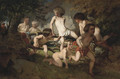 Bathing boys frightened by a gypsy - Albert Ludovici