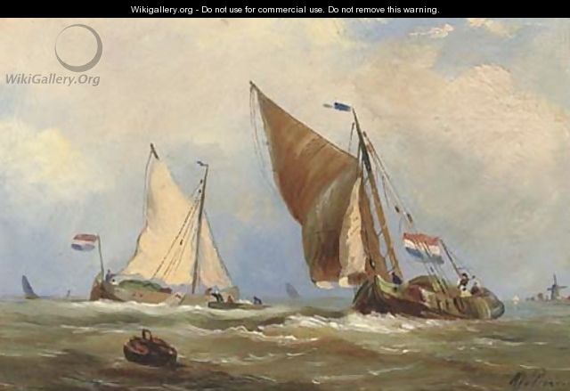 In full sail - Albert Jurardus Van Prooyen