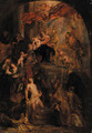 The Virgin and Child enthroned - (after) Sir Peter Paul Rubens