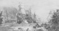 The battle of Trafalgar, 21 October 1805 - (after) William Lionel Wyllie