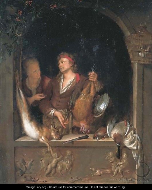 A game seller - (after) Willem Van Mieris