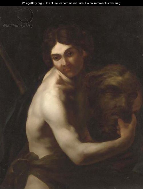 David with the head of Goliath - (after) Orazio Riminaldi