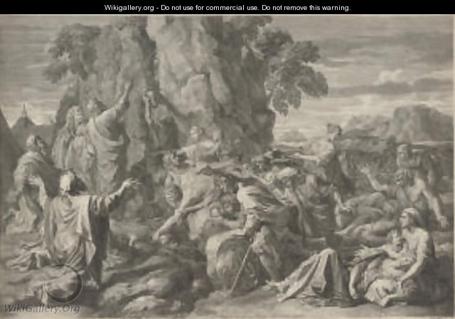 Moses Striking the Rock, by Claudia Stella - (after) Nicolas Poussin