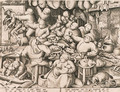The rich Kitchen, by Pieter van der Heyden - (after) Pieter The Elder Bruegel
