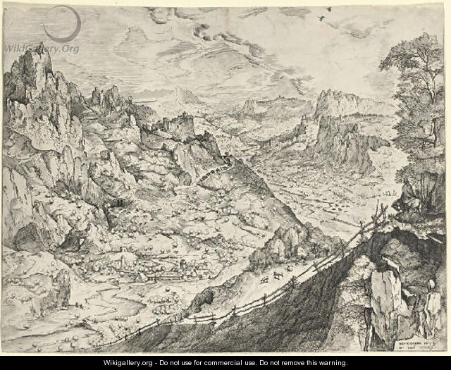 Large Alpine Landscape - (after) Pieter The Elder Bruegel