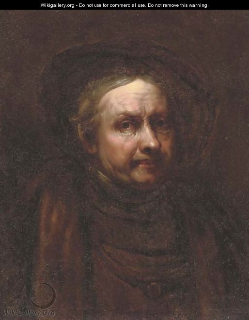Self-portrait of the artist - (after) Rembrandt Van Rijn