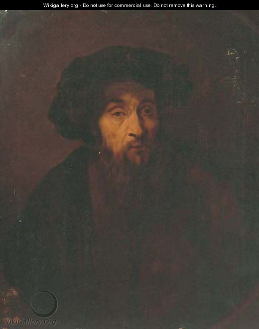 A bearded man - (after) Rembrandt Van Rijn