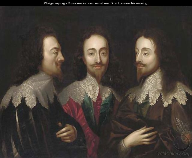 Triple portrait of Charles I - Sir Anthony Van Dyck