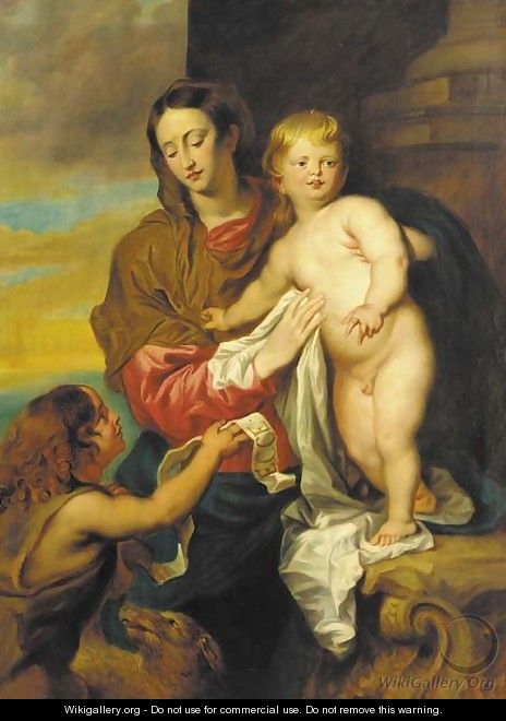 The Virgin and Child with the Infant Saint John the Baptist - Sir Anthony Van Dyck