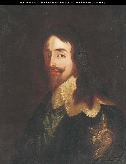 Portrait of King Charles I (1600-1649), quarter-length, wearing the Order of the Garter - Sir Anthony Van Dyck