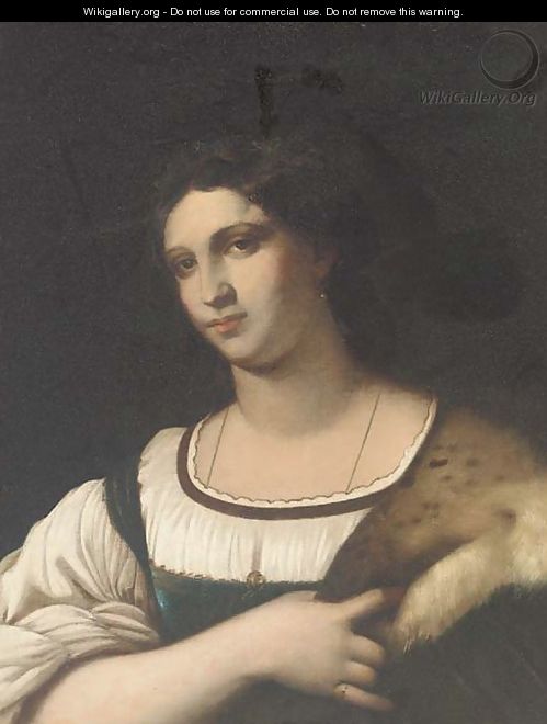 Portrait of a lady, bust-length, with a fur cape 2 - Sebastiano Del Piombo (Luciani)