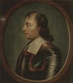Portrait of Oliver Cromwell (1599-1658), bust-length, in armour, feigned oval - Samuel Cooper