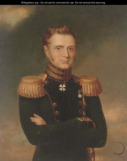 Portrait of Grand Duke Mikhail Pavlovich, waist length, in military dress - (after) Dawe, George
